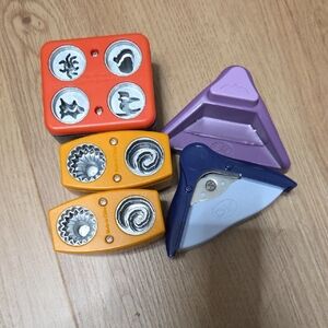 Creative Memories Craft Punch Set - Orange, Yellow, Purple, Blue